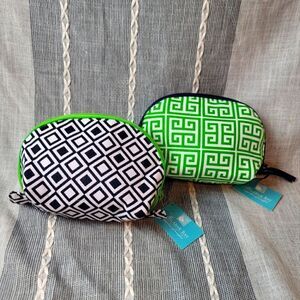 NWT- MALABAR BAY Organic Cotton Makeup Bag Set